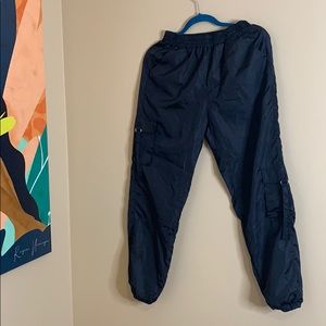 Black Swishy Cargo Sweats **NEW